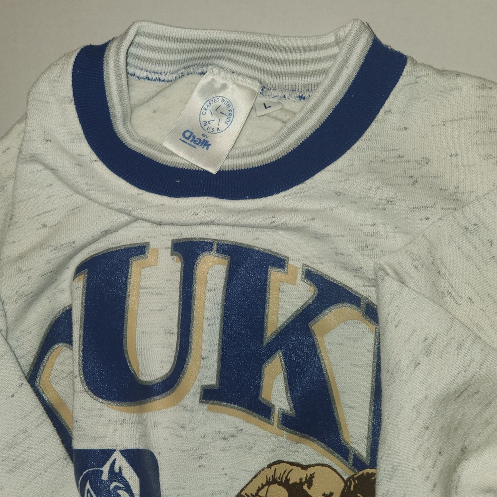 Adult Vintage Duke University Football Sweatshirt - Picture 2 of 5